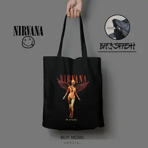 Tas Totebag Band Nirvana Custom Pria Wanita - NIRVANA THD