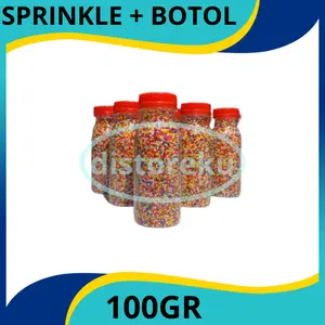 SPRINGKEL 100GR BOTOL SPRINKEL SPRINKLE TRIMIT GULA HIASAN KUE WARNA