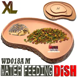 WD018C FEEDING DISH WADAH PAKAN REPTILE KURA SULCATA TORTOISE KADAL