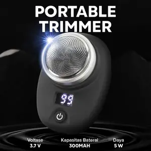 Alat Cukur Kumis Jenggot Elektrik Mini Portable Trimmer Shaver 300mAh