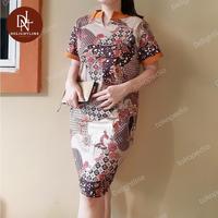 Gambar BATIK DRESS CASUAL WANITA - DELIGHTLINE - KATUN STRETCH dari Delightline Kota Tangerang 3 Tokopedia
