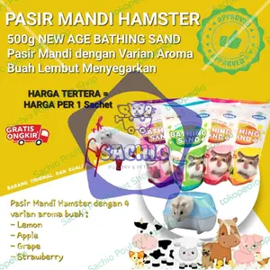 PASIR MANDI HAMSTER 500g NEW AGE Aroma Buah Menyegarkan BATHING SAND