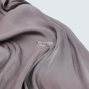 Cradenza Silk Lurex Shiffon Crinkle Deep Mauve (Pronto Moda)