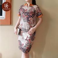 Gambar BATIK DRESS CASUAL WANITA - DELIGHTLINE - KATUN STRETCH dari Delightline Kota Tangerang 2 Tokopedia