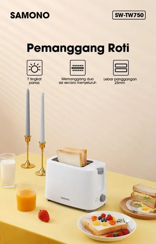 Samono Toaster Pemanggang Roti SW-TW750 4