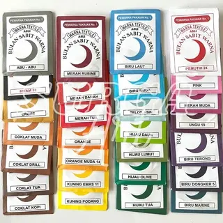 Pewarna Kain Wantex Merk Bulan Sabit Kemasan Sachet Tie Dye katun 1
