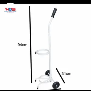 Trolly Dorongan Tabung Oksigen 2M³ Bahan Besi Kokoh Tinggi 94cm Lebar 31cm