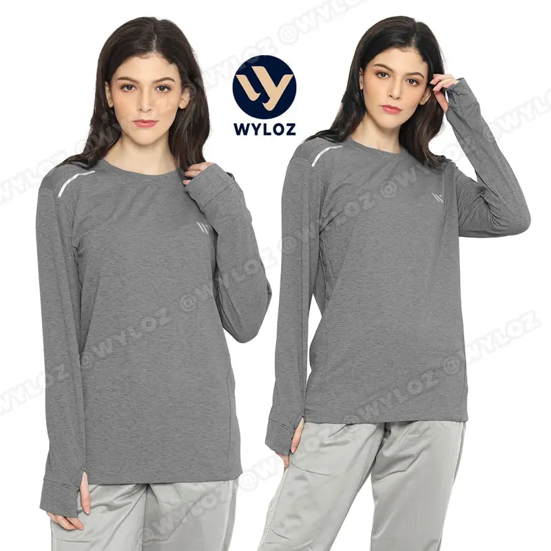 WYLOZ Baju Kaos Olahraga Panjang Dry Fit Lari Sport Export Wanita Pink 6