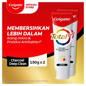 Colgate Pasta Gigi Total Charcoal 150gr - Isi 2
