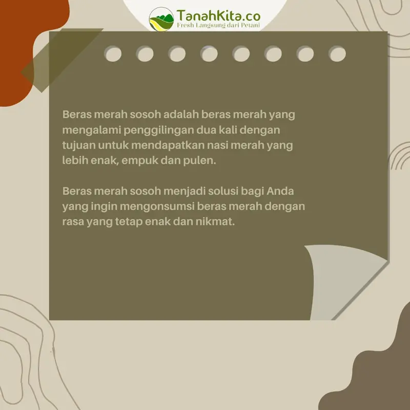 Beras Merah Pulen Empuk, FRESH langsung dari Sawah Petani (1kg vacuum) 4