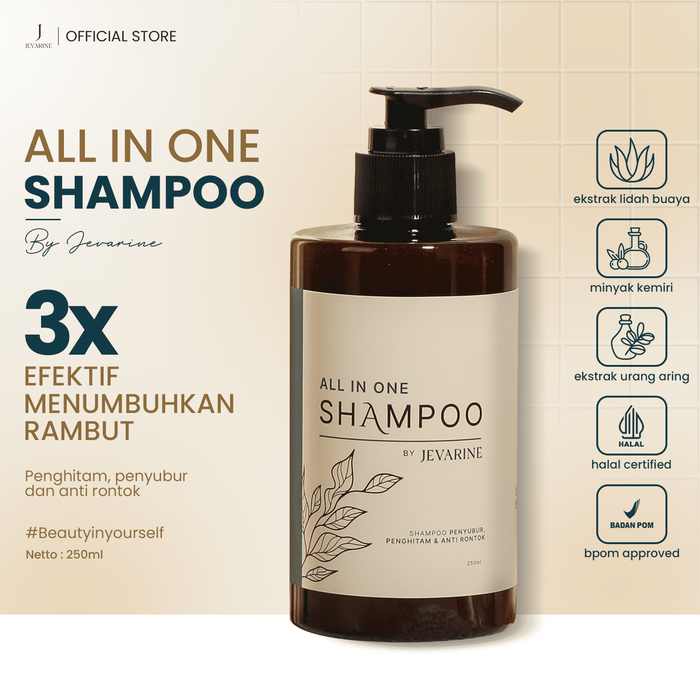 Gambar Jevarine All In One Shampoo - Penyubur , Penghitam dan Anti Rontok dari By Jevarine Indonesia Kab. Bekasi Tokopedia