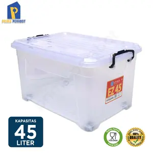 Storage Box Multifungsi Box Container 45 L Transparan Penyimpanan