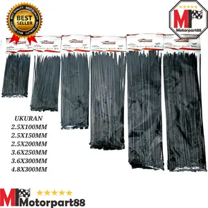KABEL TALI RIPET TIS TIES TIE 100 150 200 250 300mm Hitam