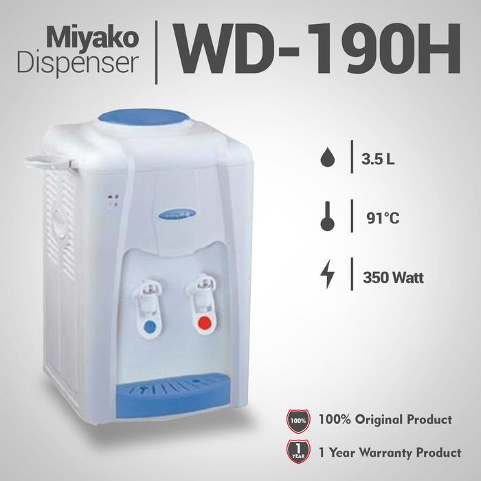 Gambar MIYAKO DISPENSER 2 KRAN HOT NORMAL WD-190 PH WD 190PH KHUSUS GOJEK - Biru dari sinar66.id Kota Tangerang Tokopedia