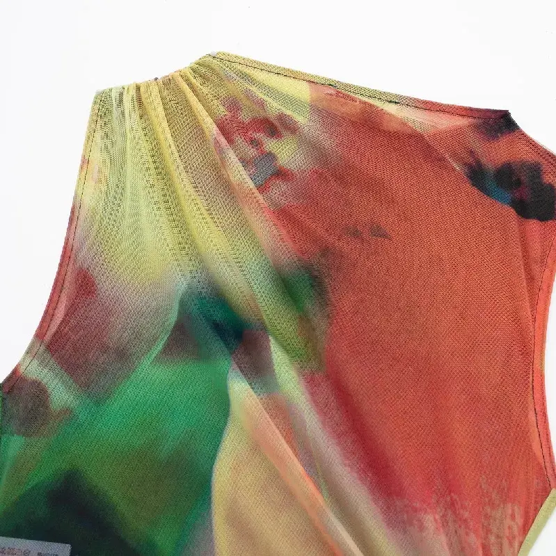 Ink Graffiti Bodysuit Sleeveless Top Blouse 2