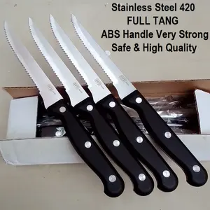 ZARP Pisau Steak Gerigi Impor Stainless Steel High Quality Tahan Lama
