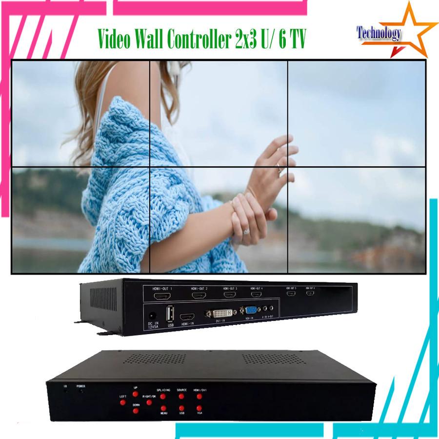 Video Wall Controller 2x3 3x2 HDMI|DVI|VGA|USB with Audio 1080P