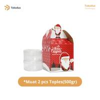 Gambar FREE Hangtag Kardus Box  Natal 14 x 14 x 15cm Dus Kue Kering Isi 2 Toples Bulat 500gr - Tokodus Bandung dari Tokodus TKI Kab. Bandung 1 Tokopedia