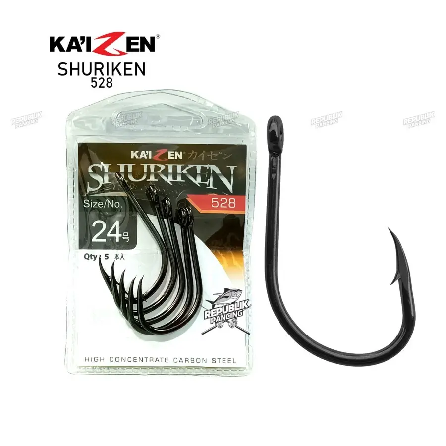 Mata Kail KAIZEN SHURIKEN 528 Carbon Steel 12-30 Pilih Ukuran