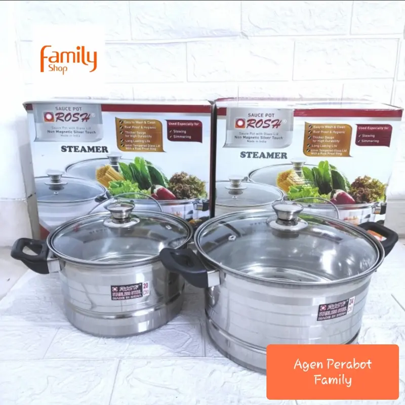 Sauce Pot Rosh 26 cm Panci Steamer Sarangan Kukus Kukusan Langseng Ori 1
