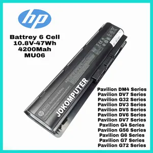 Baterai Original HP Pavilion G4 G42 G6 G32 G62 G72 CQ56 CQ62 CQ72 MU06