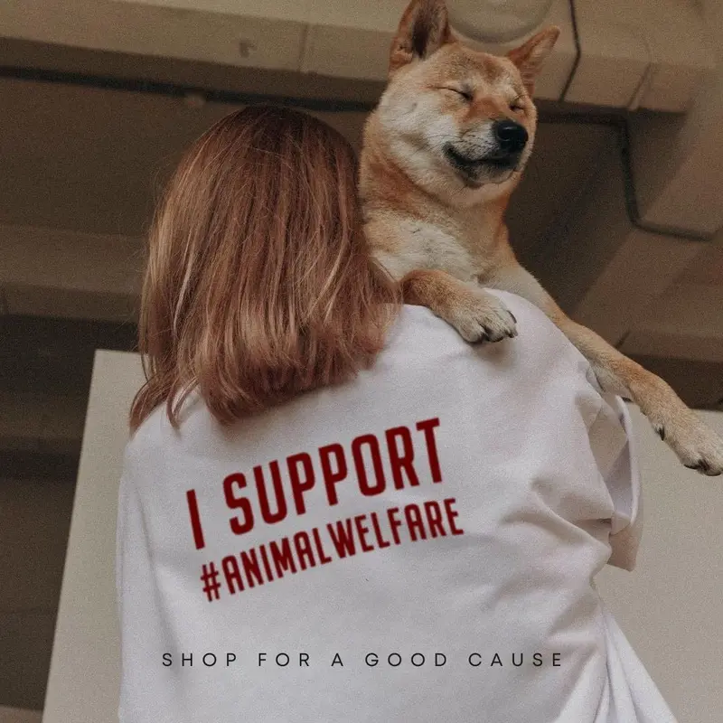 Tshirt JAAN - I SUPPORT #ANIMALWELFARE 0