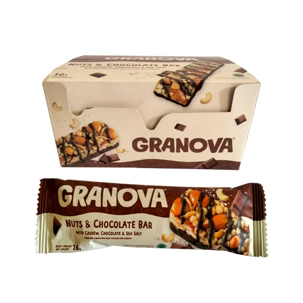 Granova Snack Bar Nuts & Chocolate Bar 26 gr isi 16 pcs 0