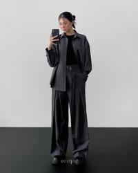 Gambar ECINOS - Winter Pleated Trousers - Charcoal, XS dari ecinos Kab. Tangerang 4 Tokopedia