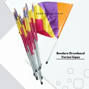 Bendera + Tiang Drumband / Colorguard untuk SD