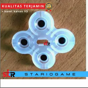 10 Karet Tombol Stik PS3 V3 Ori Kualitas Terjamin Logo V3 Karet Kanan untuk PS3 Original 100%