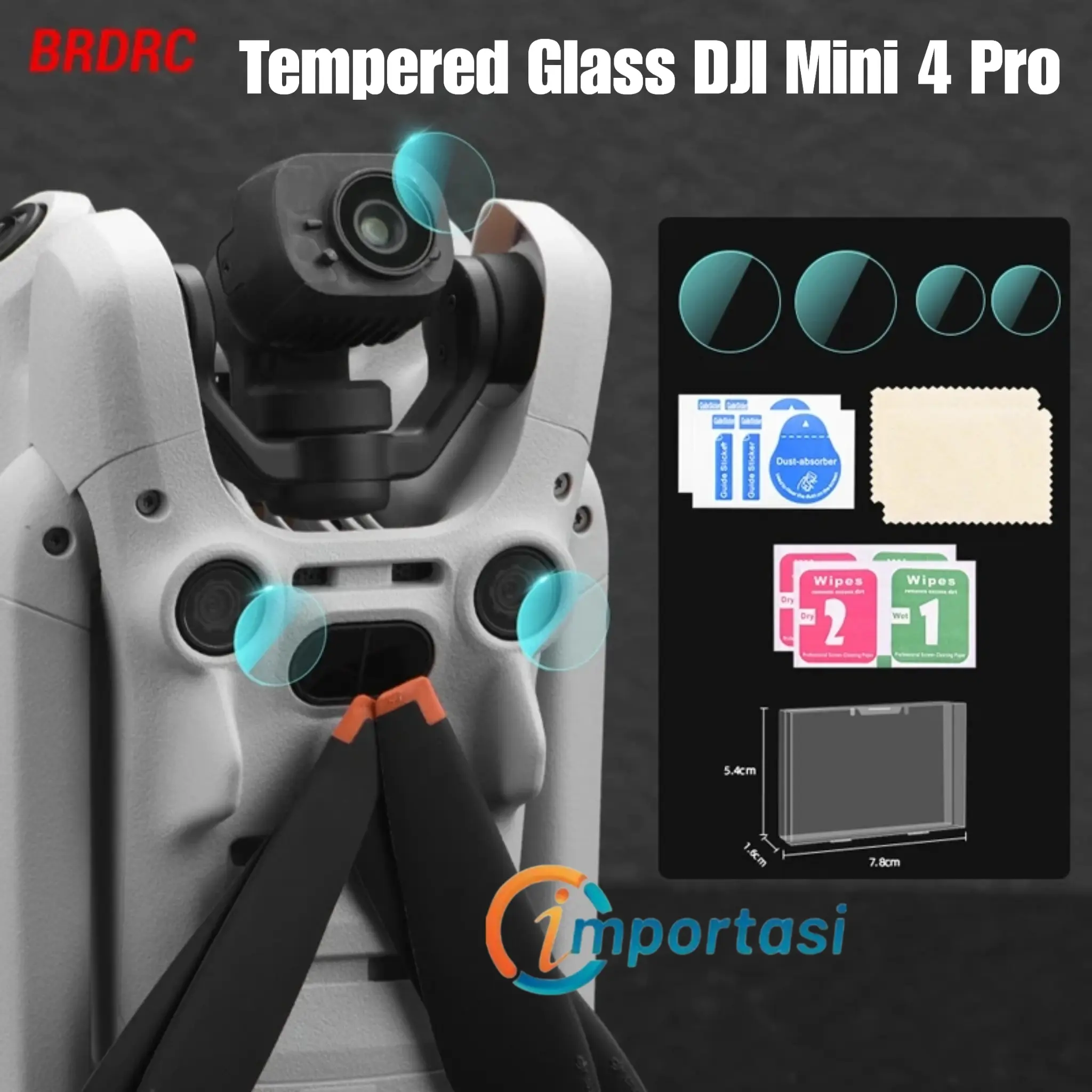 Tempered Glass Lens & Sensor DJI Mini 4 Pro Screen Protector Lensa