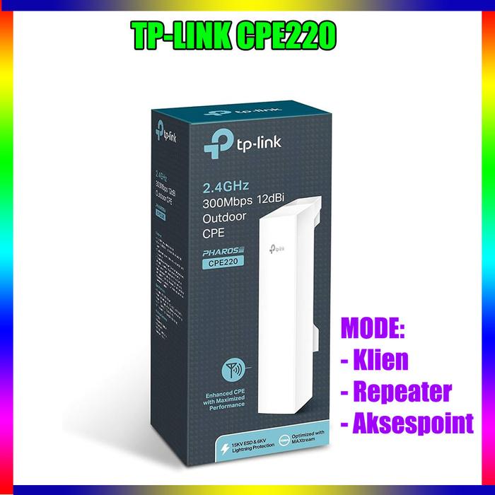 Gambar TP-LINK CPE220 300Mbps 12dBi Outdoor CPE Router TP LINK PHAROS CPE220 dari Era Wifi Kab. Tuban Tokopedia