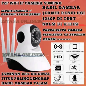 IP Camera Baby Cam 3 antena V380 Kamera IP Cam V380 Pro wireless