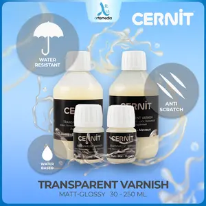 Cernit Varnish Polymer Clay – Transparent Finishing Gloss & Matt Coating for Polymer Clay, Figurine & Craft (Made in Belgium)