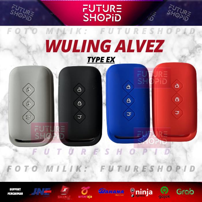 Sarung Remote Wuling Alvez EX 2023 Cover Kunci Keyless Key 2024 Casing - Hitam
