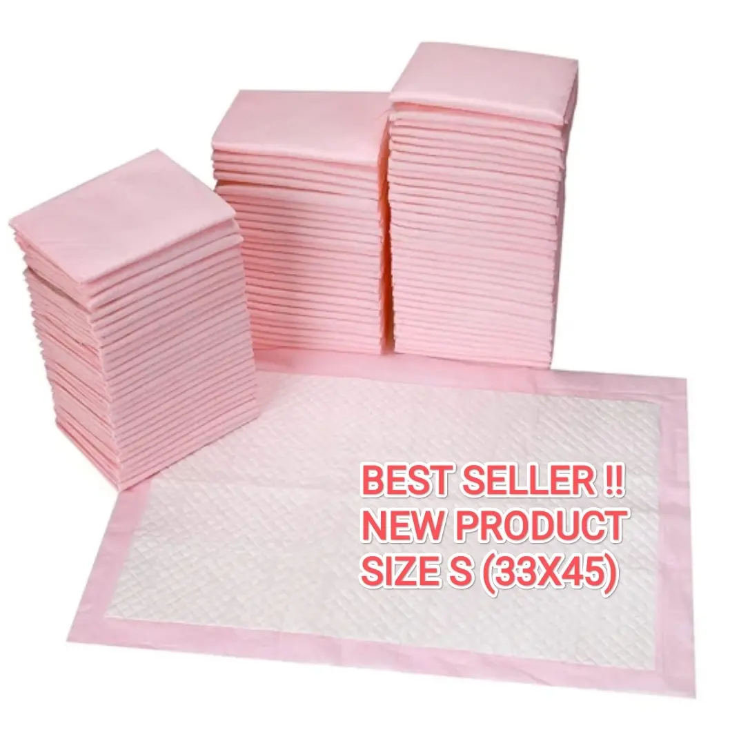 UNDERPAD SIZE S ANJING KUCING PERLAK PIPIS PUP URINE 33X45 WARNA PINK