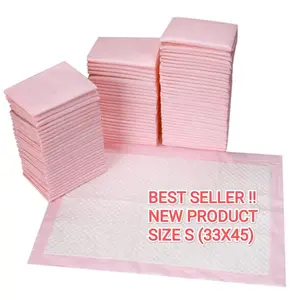 UNDERPAD SIZE S ANJING KUCING PERLAK PIPIS PUP URINE 33X45 WARNA PINK