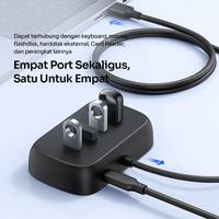Gambar USB HUB ROBOT H350 USB-A KE USB 3.0 4 PORTS 1 METER 5GPBS ORIGINAL dari btgcom Kota Denpasar 4 Tokopedia