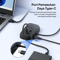 Gambar USB HUB ROBOT H350 USB-A KE USB 3.0 4 PORTS 1 METER 5GPBS ORIGINAL dari btgcom Kota Denpasar 3 Tokopedia