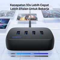 Gambar USB HUB ROBOT H350 USB-A KE USB 3.0 4 PORTS 1 METER 5GPBS ORIGINAL dari btgcom Kota Denpasar 5 Tokopedia