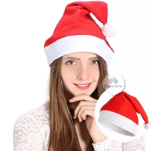 Topi Natal Polos / Topi Santa Claus Christmas