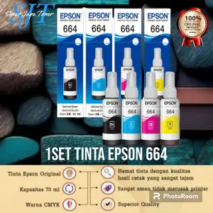 TINTA EPSON 664 COLOR ORIGINAL Printer Black Yellow