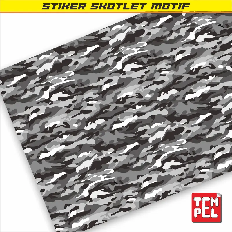 STIKER SKOTLET Decal MOTIF Loreng/Doreng 50x50cm Scotlet Glossy TM-08 1