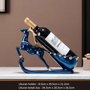 Ornamen Patung Hias Pajangan Meja Rak Botol Minum Anggur Untuk Kantor