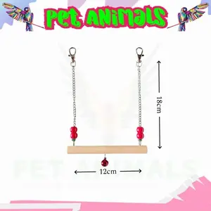 mainan ayunan model rantai bel burung parrot