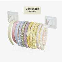 Gambar MEGAM Rak Gantung Aksesoris Bando Tempel Dinding Serbaguna Tanpa Bor HSB728 - 50cm dari Megam.id Kab. Tangerang 5 Tokopedia