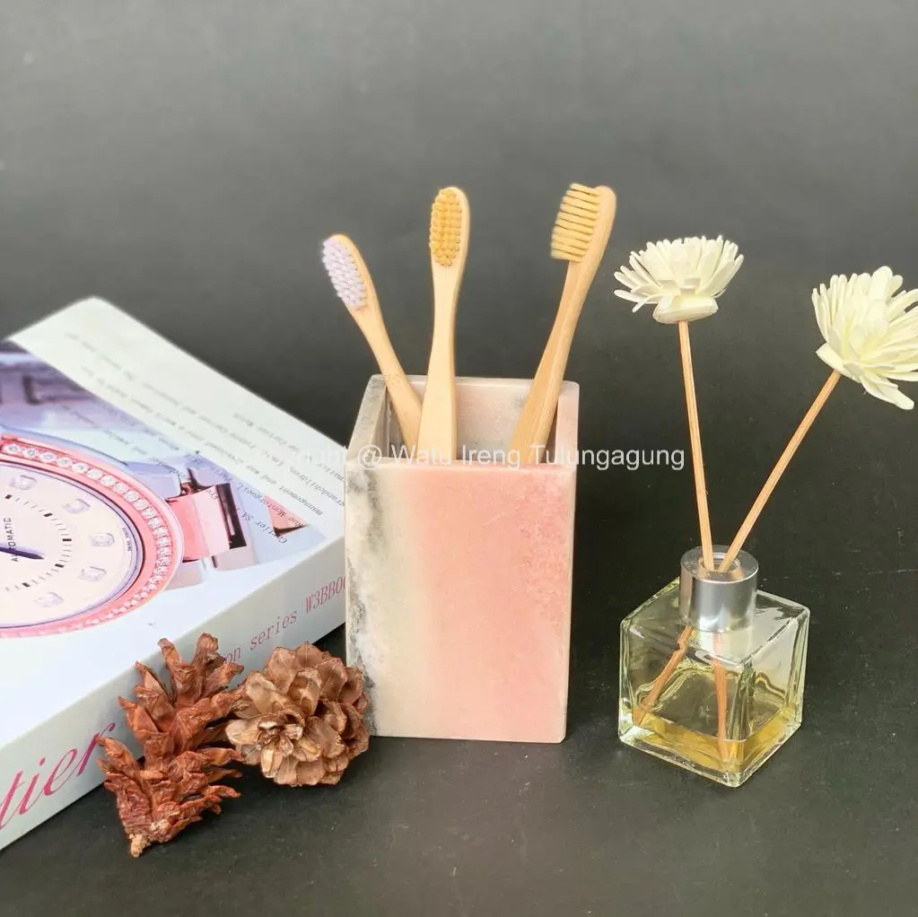 TEMPAT SIKAT GIGI GELAS MARMER KOTAK |  TEMPAT SIKAT MARBLE