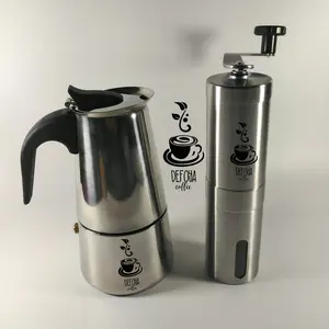 Paket Alat Kopi Coffee Grinder & Moka Pot 6 cups