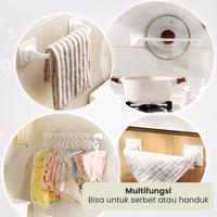 Gambar MEGAM Rak Gantung Aksesoris Bando Tempel Dinding Serbaguna Tanpa Bor HSB728 - 50cm dari Megam.id Kab. Tangerang 4 Tokopedia