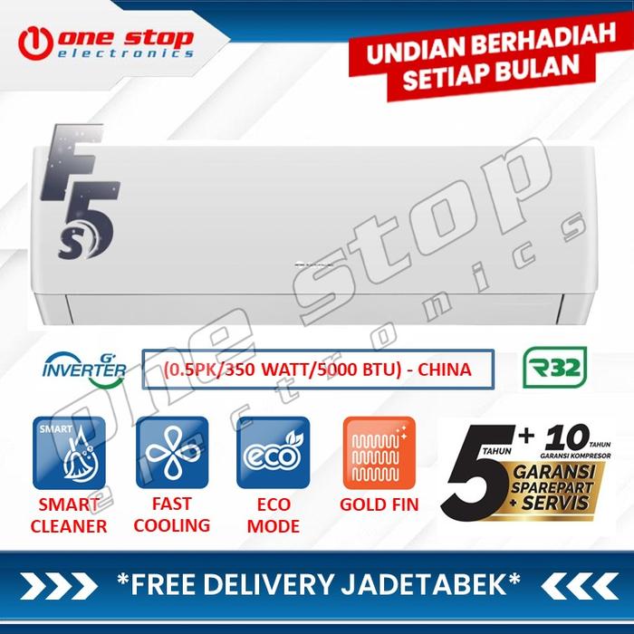 Gambar GREE GWC-05F5S /GWC-05 F5S AC F5S INVERTER SERIES R32 SmartClean 0.5PK dari OneStop Electronics Kota Administrasi Jakarta Utara Tokopedia